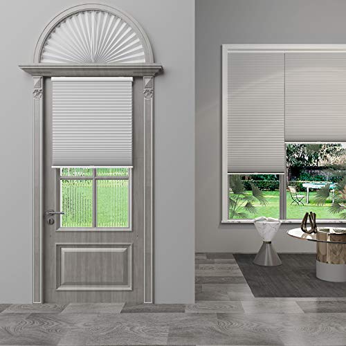 Changshade Cordless Blackout Cellular Shade, Tools-Free Honeycomb Shade For Bedroom, Kitchen, Children Room, Bathroom, Room Darkening Pleated Window Shade, 33 Inches Wide, Grey Cel33Gy72A #TOP7