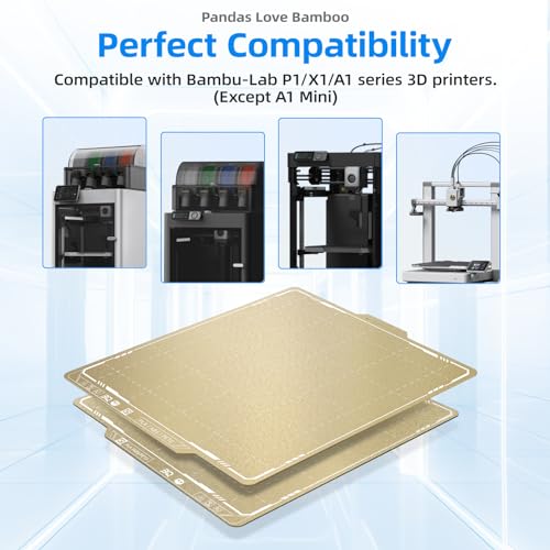 Image of BIQU PyroGrip Double Side Textured PEI Build Plate for Bambu-Lab P1P P1S P2S X2D X1C X1E A1 3D Printers 257x257mm PEI Spring Steel Flexible Sheet Print Bed Removable Surface Platform