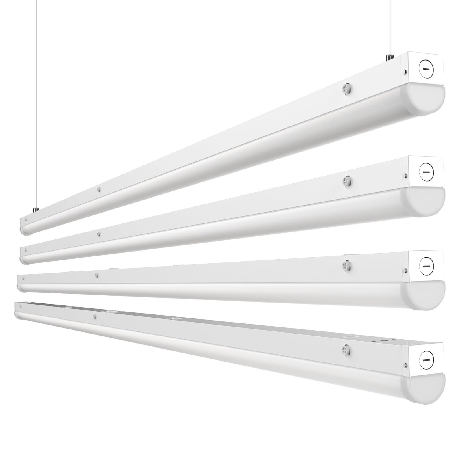 Photo 1 of HYPERLITE 8FT LED Linear Strip Light Fixture: 80/70/60W LED Shop Lights 3500K/4000K/5000K CCT Selectable 1-10V Dimmable UL Listed 130lm/w Commercial LED Shop Lights for Garage Warehouse 4pack