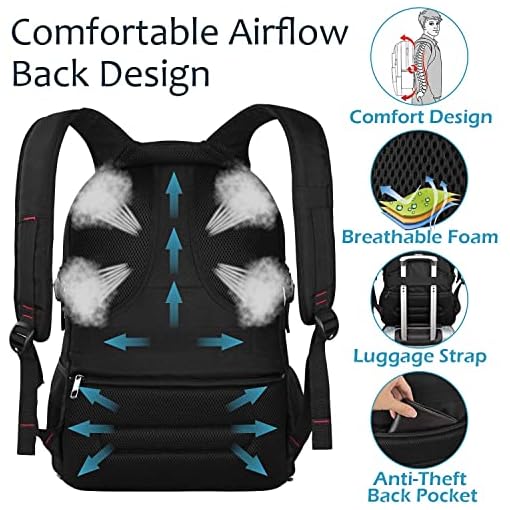 Jiefeike Extra Large Capacity TSA Friendly Anti Theft Water-Resistant Backpack with USB Charging Port , Fits 17 Inch Laptop and Notebook - Image 6