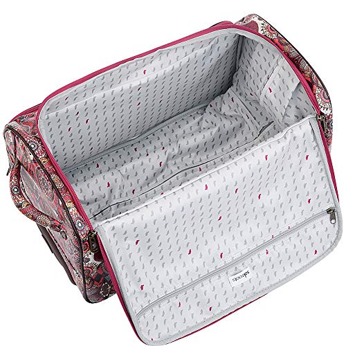 Sakroots Women's New Adventure Rolling Duffel, Graphite In Bloom, One Size