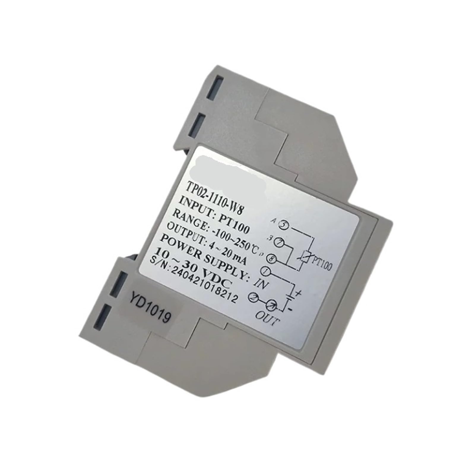 Sensor de temperatura TP02-1110-W7-50-150 ℃ Transmisor de temperatura en carril DIN