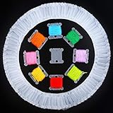 Electop Plastic Floss Bobbins 100 Pcs Embroidery Thread Cards Cross Stitch Bobbin Thread Organizer Holder
