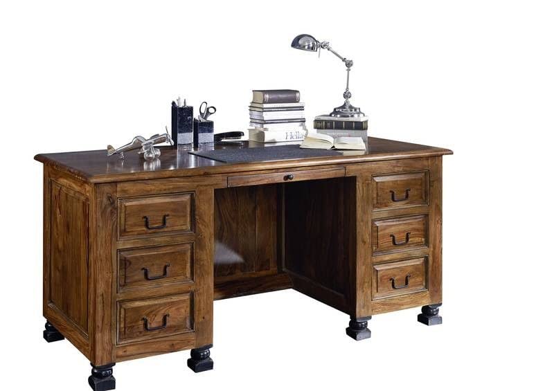 Bureau - Bois Massif de Palissandre laqué - Inspiration Coloniale - New Boston #206