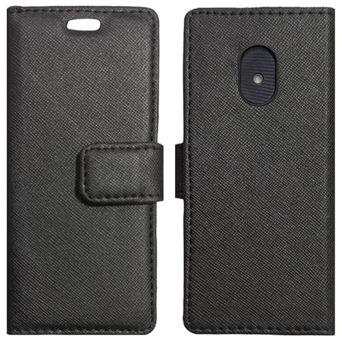 Image of ZAOMA Diary Type Flip Flap Case Cover Compatible for Nokia 220 4G 2024 DS - Model No. : TA-1617 (NK2204G MERBLK)