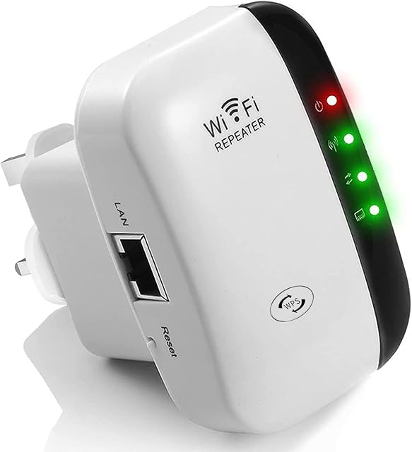 SDFSDF WiFi Extender Range Booster, 300Mbps WiFi Booter Extender, Wi-Fi Range Extender with Integrated Antennas Support AP/Repeater Mode and WPS Function, WiFi Repeater with Ethernet Port