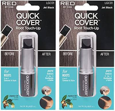 Red By Kiss Quick Cover Hair Concealer, Temporary Root Touch-Up, Broad Mass Gray Coverage, Lightweight & Waterproof, Biotin Infused (Dark Brown - View #10