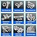 BIGLKNM 176 pcs Raptor 660R Bolts Compatible with Yamaha Raptor 660R YFM660R 2001-2005, 304 Stainless Steel Hardware Screws Nuts Washers Assortment Kit