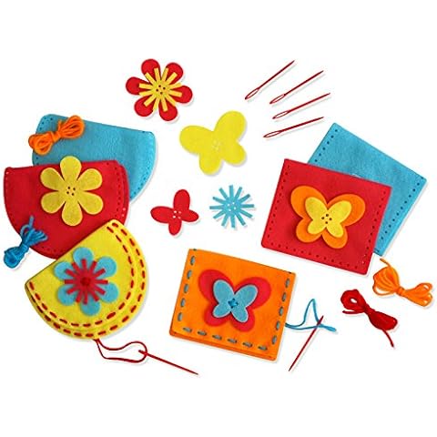 Serabeena DIY Felt Purses Sewing Kit Cover