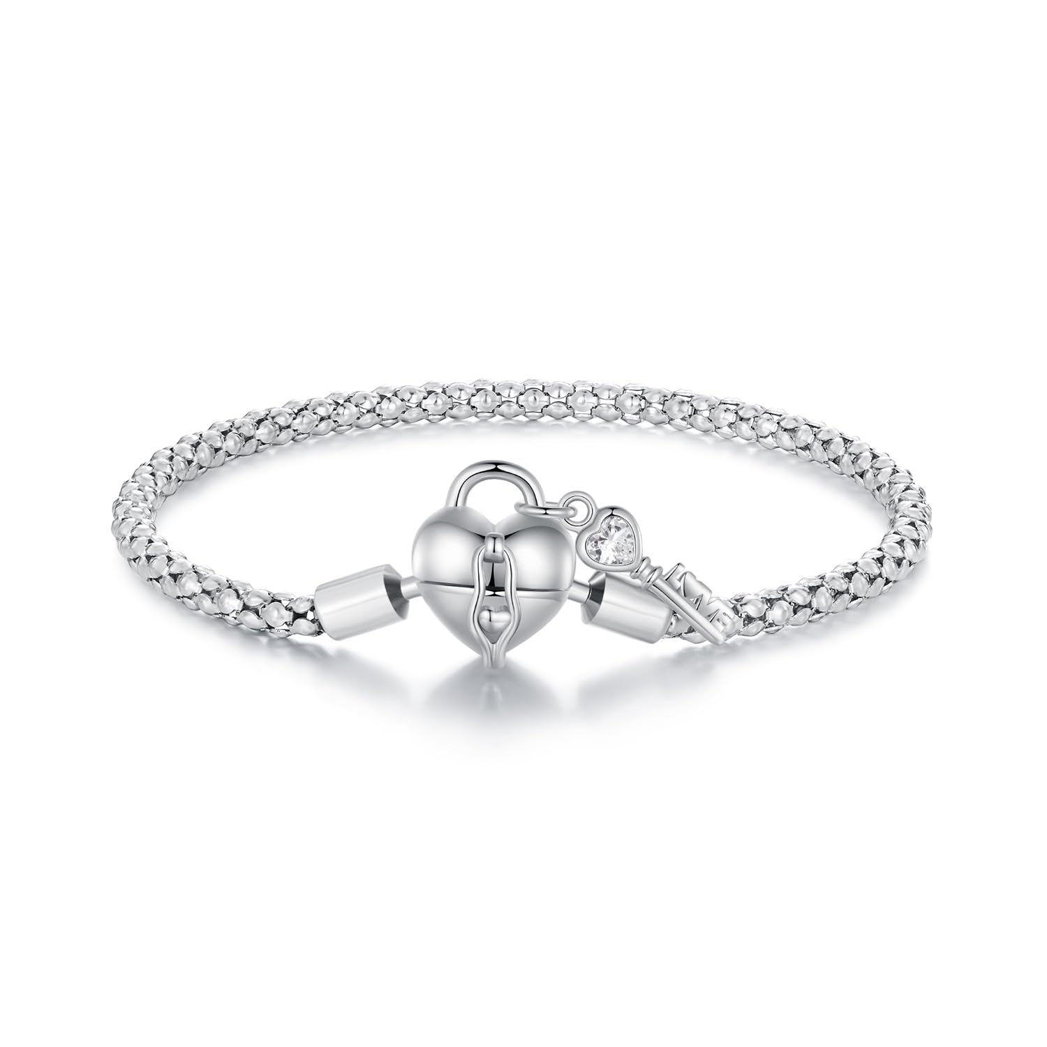 YCTTKDD Tennisarmband Damen-Tennisarmband mit Zirkonia und herzförmigem Edelstein, verstellbar