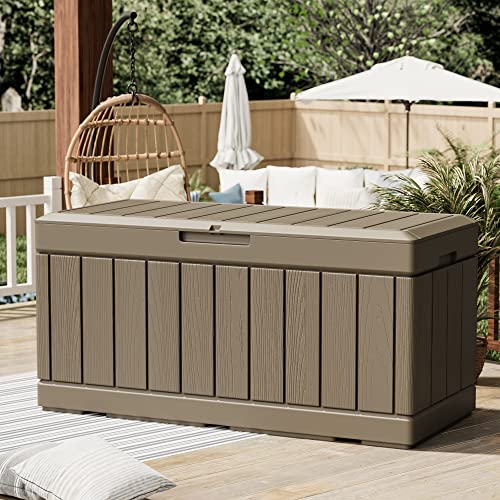 Greesum 82 Gallon Resin Deck Box Large Outdoor Storage