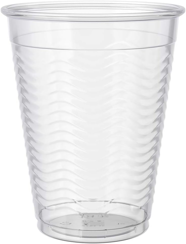 Amazon Brand - Solimo 18oz Disposable Plastic Party Cups, 200 Count, Clear