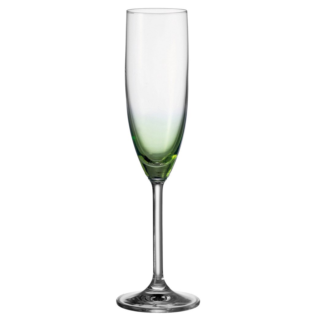 Verre à Champagne colorés Daily Vert Leonardo design haut de gamme