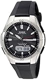 Casio Men's WVA-M640-1ACR Wave Ceptor Stainless Steel Analog-Digital Watch with Black Resin Band