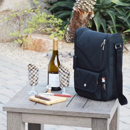 Picnic at Ascot Original Insulated Wine and Cheese Cooler Bag - Designed, Assembled & Quality Approved in the USA - Thumbnail 6