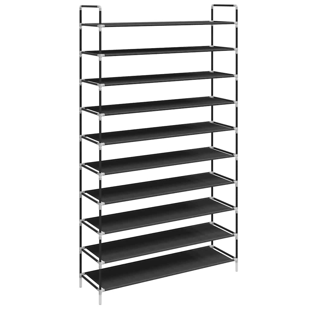 Étagère à chaussures grand meuble métal 10 niveaux