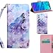 Produktbild DodoBuy 3D Hülle für Huawei Y6 2019/Honor 8A, Flip PU Leder Schutzhülle Handy Tasche Brieftasche Wallet Case Cover Ständer mit Kartenfächer Trageschlaufe Magnetverschluss - Wolf