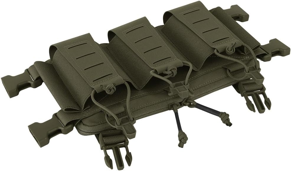 KRYDEX Triple 5.56 Mag Pouch Placard with Utility Pouch with Hook and Loop