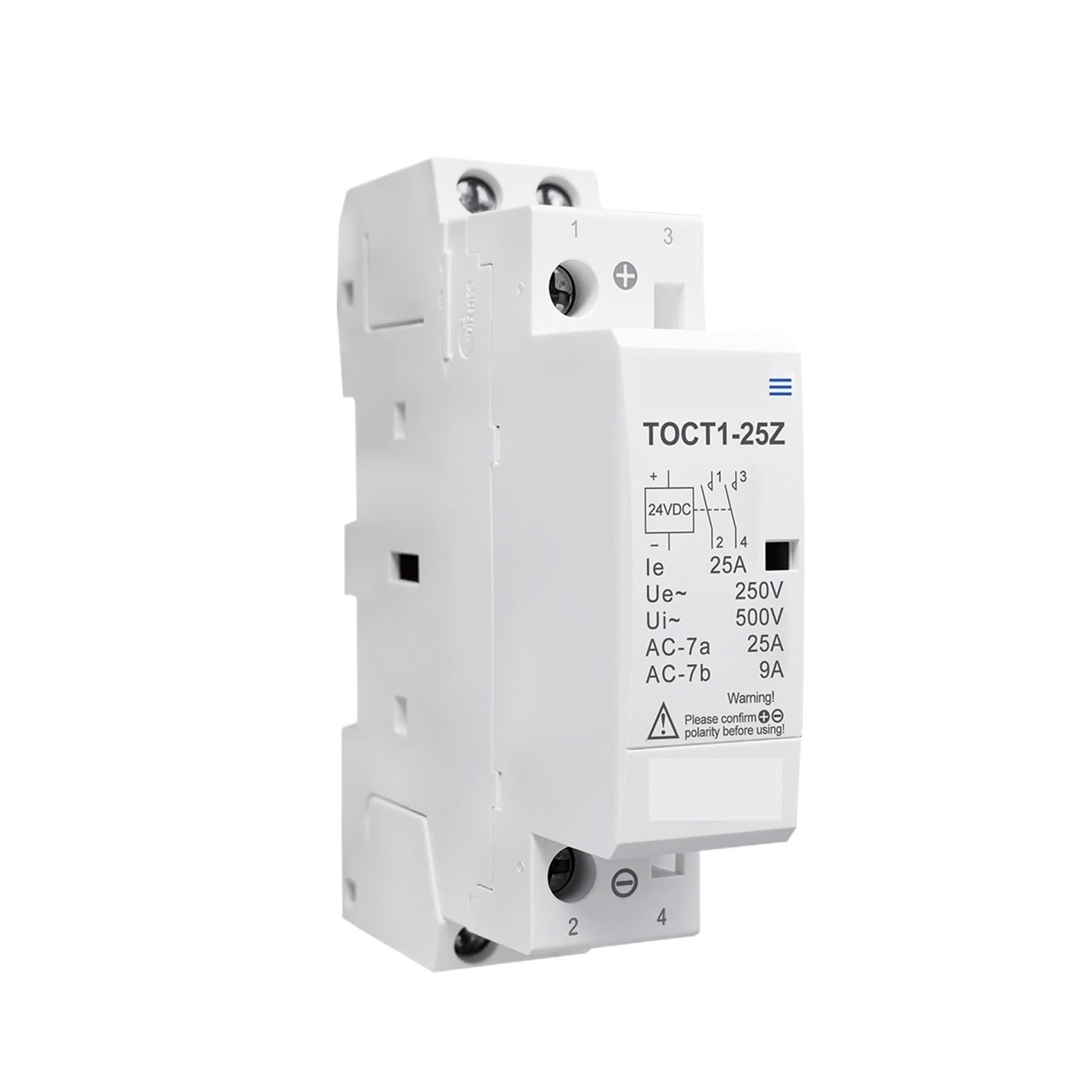 Contacteur modulaire 12V CC pour isoler la commande de puissance du tableau DIN - 6