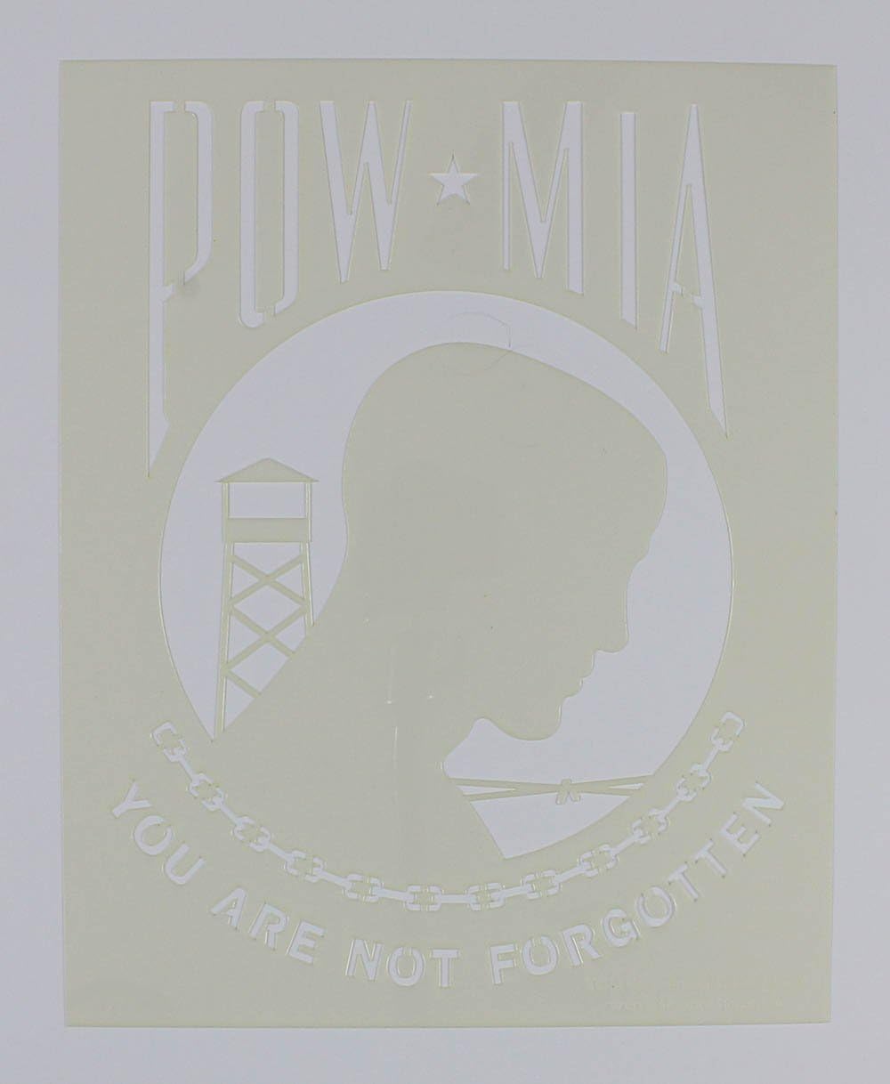 POW-MIA Flag Stencil - 12 Inch x 15 Inch