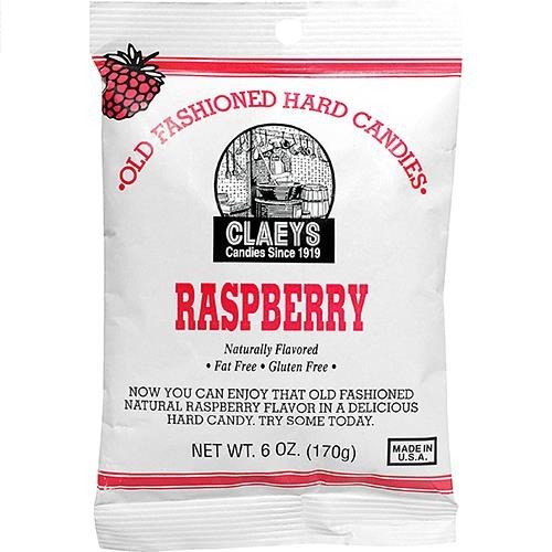 Claeys Old Fashioned Hard Candies - Raspberry - 6Oz - 2Pack #TOP20