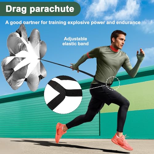 JOTOL Kit Entrenamiento de Fútbol, 6M Agility Speed Ladder, 20 Conos de Entrenamiento, Paracaidas Correr, Idea de Entrenamiento de Fútbol Accesorios para Niños y Adultos - imagen 4