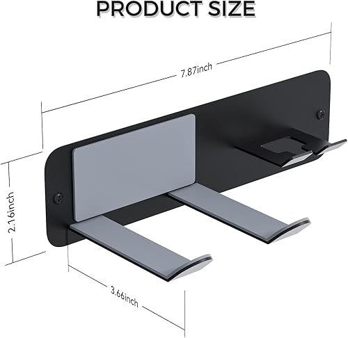 Miniatura 10 de JNIHEEP Soporte para secador de pelo montado en la pared, soporte autoadhesivo de acero inoxidable para secador de pelo supersónico Dyson, plateado