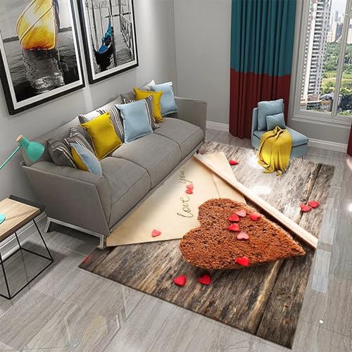 Tapis impression en Saint Valentin 3D grand format 160 x 200 Cm - 2