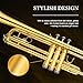 SONICAKE Bb Standard Trumpet, Student Trumpet Set for Beginner, Brass Trumpet Instrument with Hard Case, Cleaning Kit, 7C Mouthpiece and Gloves, Ideal Gift for School Band Orchestra, QTP-01, Golden