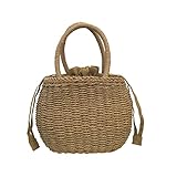 3. Regalo maravilloso para hermanas, amigas, famosas: la bolsa de paja es perfecta para diferentes estilos de vestidos, gran regalo para niñas, es moda y bonita bolsa de pajita.