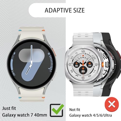 Protections d'écran en verre trempé Samsung Galaxy Watch 7 Ultra coque PC mince - 2