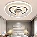 Lampe De Ventilateur Plafonniers Del, Ajustable Vitesse du Vent Calmer Gradable avec Télécommande Minuteur Lustre, Garçons Filles Chambre Le Salon Cuisine Ventilateurs De Plafond avec Lumières