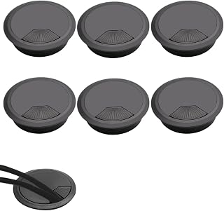 Serplex® 6Pcs 2 Inch Round Desk Grommets Flip-Top Cable Organizer for Office & Home, ABS Decorative Multi Cable Management... Price In India