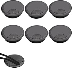 Serplex® 6Pcs 2 Inch Round Desk Grommets Flip-Top Cable Organizer for Office & Home, ABS Decorative Multi Cable Management Grommet Covers for Power Cords, Computer Wires, Dust Protection-picture-28