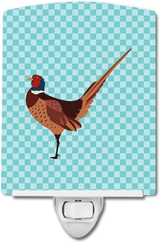 Caroline's Treasures BB8104CNL - Luz de noche de cerámica con cuello de anillo para faisán (2.4 x 1.6 x 1.2in), multicolor