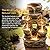 Outdoor Fountain with LED Lights, 7-Tier Cascading Rock Fountain, 23.6" H Fountains and Waterfalls with Stone-Look for Garden, Patio, Yard Decor