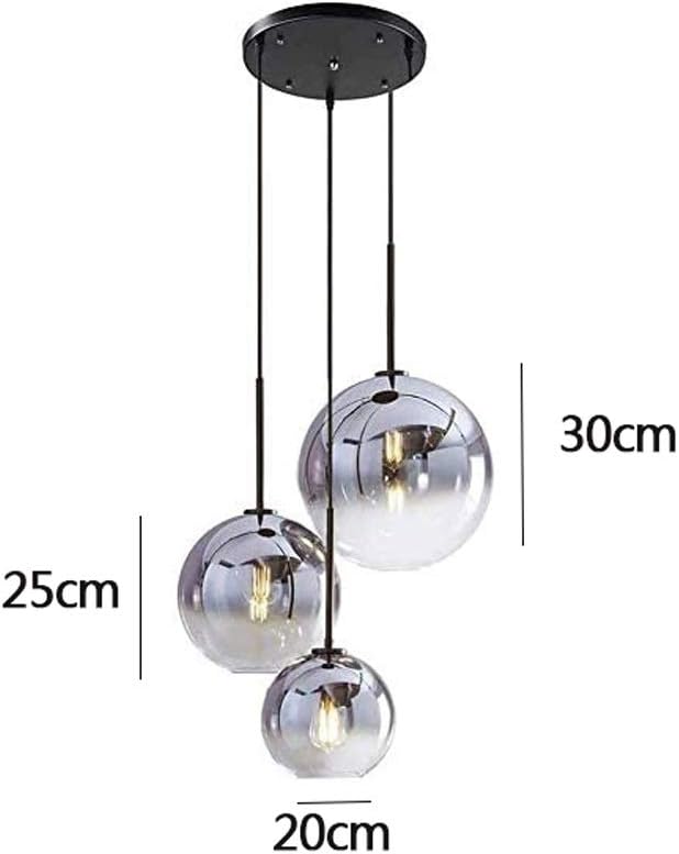OZZKI OZZKI Hanglamp Combinatie Verstelbare Opknoping Draad Knop Kroonluchter Ijzer + Glas Materiaal Energiebesparende LED Lamp Verlichting Apparatuur Geschikt for Plafond Woonkamer Eettafel Slaapkamer (Zil photo 3