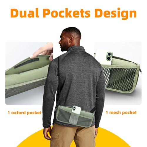 Image of Portable Folding Camp Stool with 2 Side Pockets, Lightweight Foldable Camping Stool for Adults, Backpacking Travel Fishing Stool, Compact Folding Seat Collapsible Purse Chair (Green)