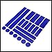 Hihaha 21pcs Blue Reflective Stickers Tape Waterproof Decals for Car Motorcycle Bicycles Trucks Durable Material