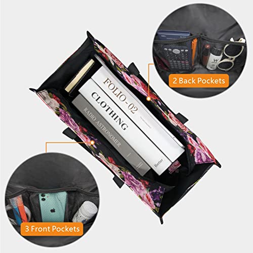 Image of TOPDesign Utility Water Resistant Tote Bag with 13 Pockets, Top Zipper Closure & Thick Bottom Support, for Working Women
