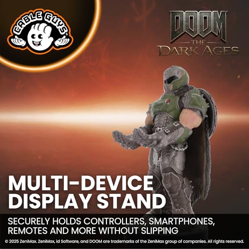 Cableguys Doomslayer Controller Holder & Phone Stand - Gaming Setup Accessories for Desk and Game Room, Controller Stand Compatible with Xbox, PlayStation & Most Standard Game Controllers by Cableguys - Image 3