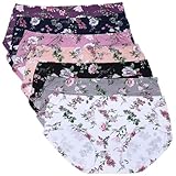 Women’s Underwear Cotton Panties Plus Size Floral Print Flower Cute Kawaii Japanese Underwear 7 Pack (XX-Large,Multicolor)