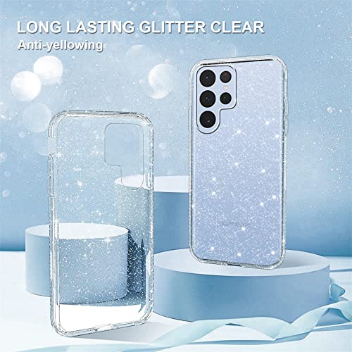 Vauki Glitter Cover per Samsung Galaxy S22 Ultra