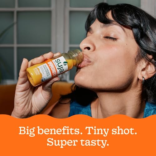 Suja Organic Immunity Defense Shot with Turmeric and Ginger, Immunity Boost & Support, Functional Shots, Cold-Pressed Juice with Live Probiotics, Plant-Based & Gluten-Free (2 Fl Oz)