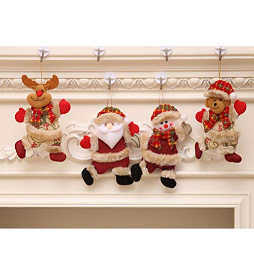LIOOBO 3 peças de ornamentos de rena de Natal para pendurar decorações de árvore de Natal, enfeites
