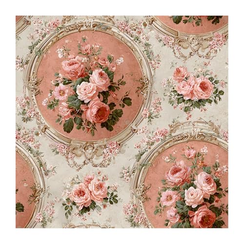 Image of PAPER PLANE DESIGN Vintage Floral Vinyl Self Adhesive Wallpaper Peel & Stick, Waterproof, Stain-Proof | 16 in X 90 in, Decor for Bedroom, Hallway, Living Room (E)