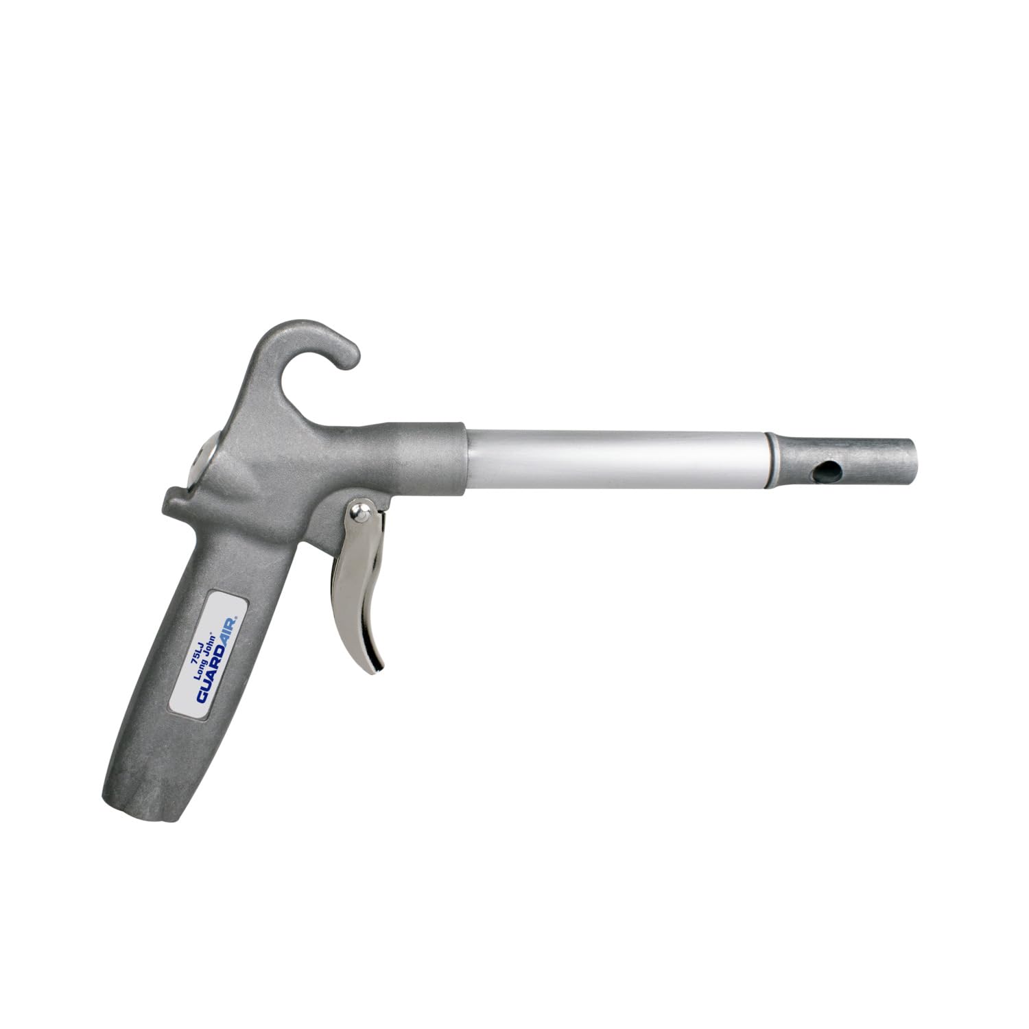 Guardair Long John Safety Air Gun with 06-Inch Aluminum Extension, High Performance OSHA Compliant Alloy Nozzle, Gray/Silver (75LJ006AA)