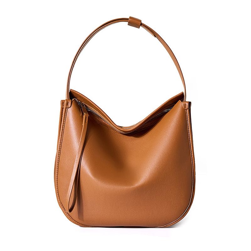 Bolsas de Hombro de Cuero para Las Mujeres de la Moda del Embrague Bolso Hobo Tote Bolso Crossbody con Cierre de Cremallera