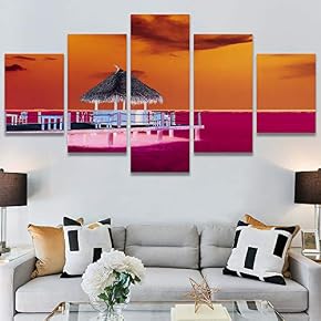 SIGNWIN 5 Panel Canvas Wall Art Modern Art...