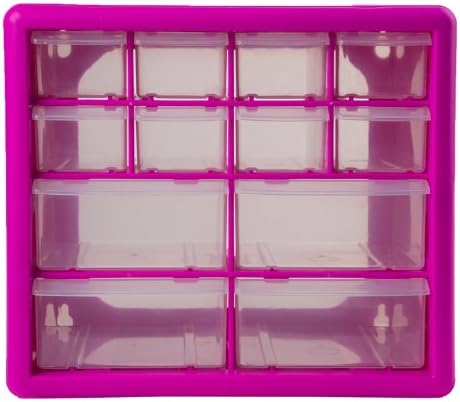 bebebao PB12SPB 12-Drawer Small Parts Organizer, Pink